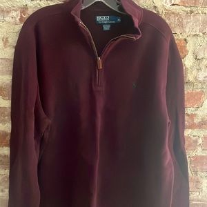 Ralph Lauren zip up pullover/sweater - maroon